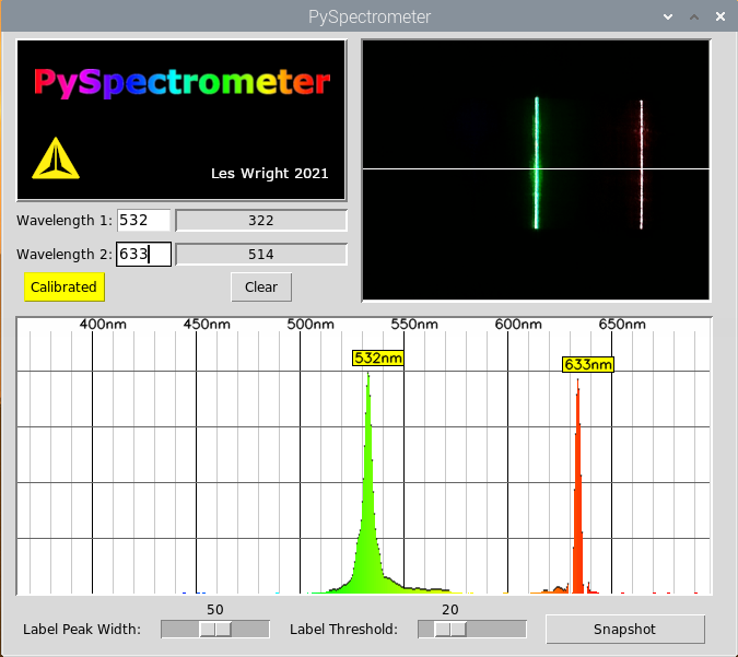 PySpectrometer screenshot 9