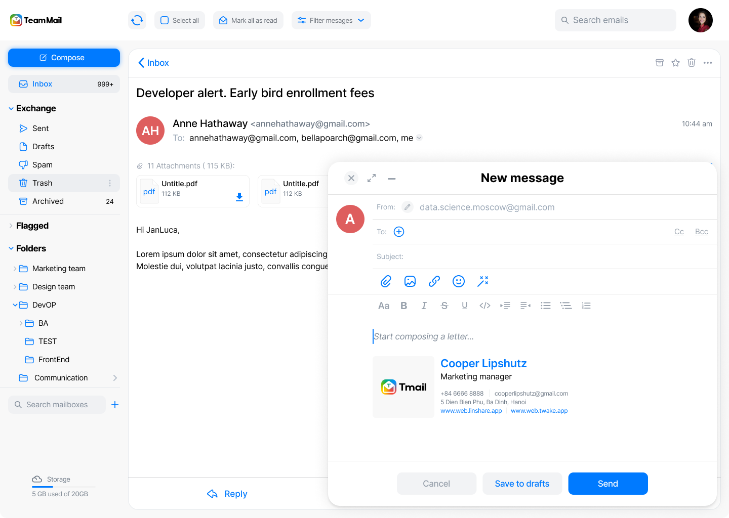 tmail-flutter screenshot 3