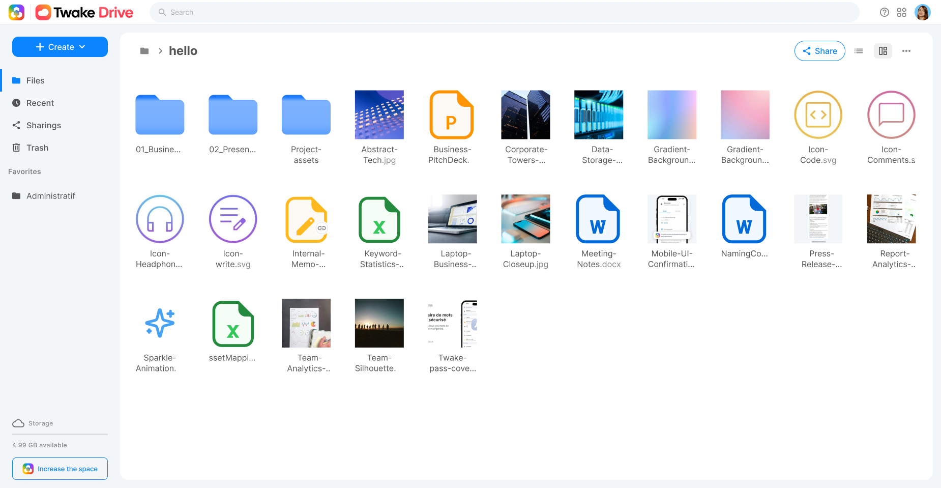 twake-drive screenshot 2