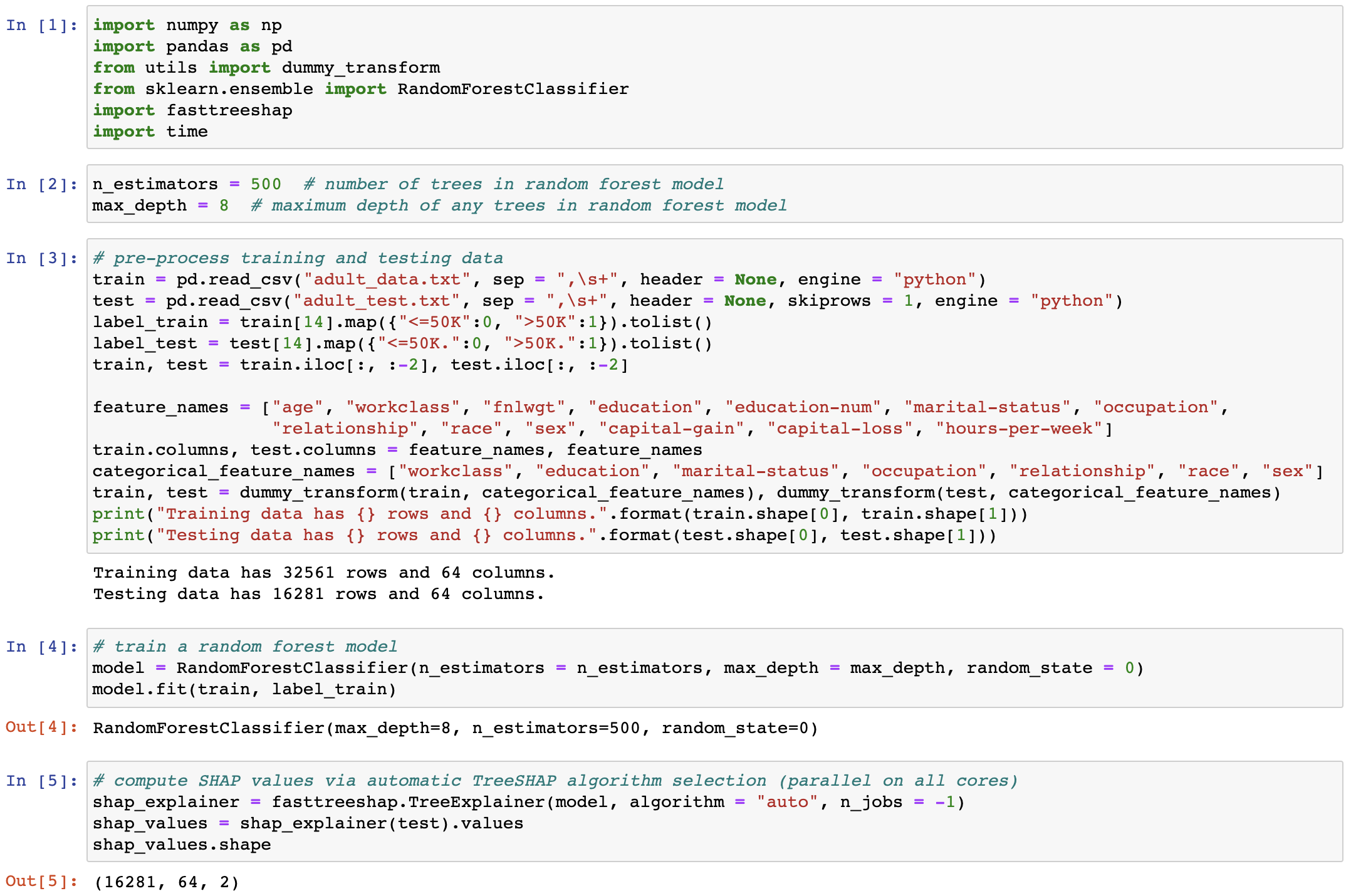FastTreeSHAP screenshot 1