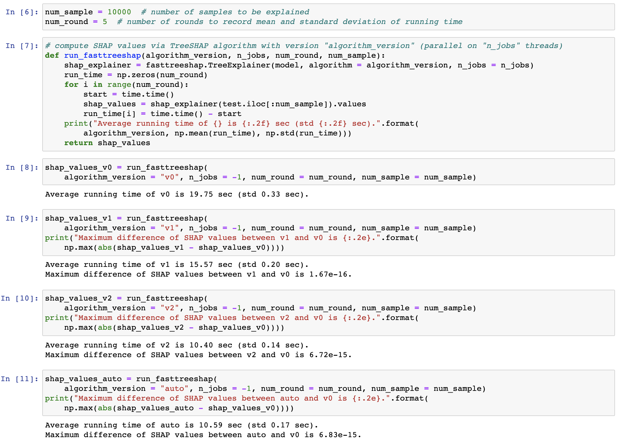 FastTreeSHAP screenshot 2