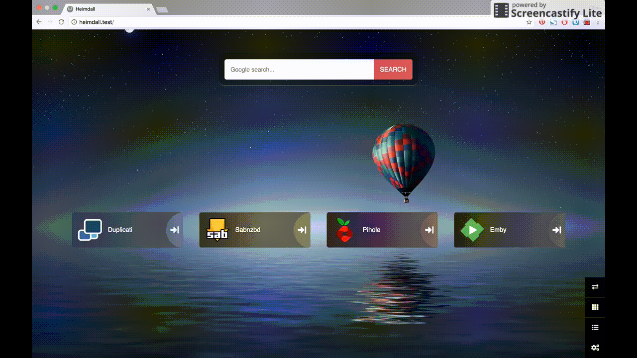 Heimdall screenshot 2