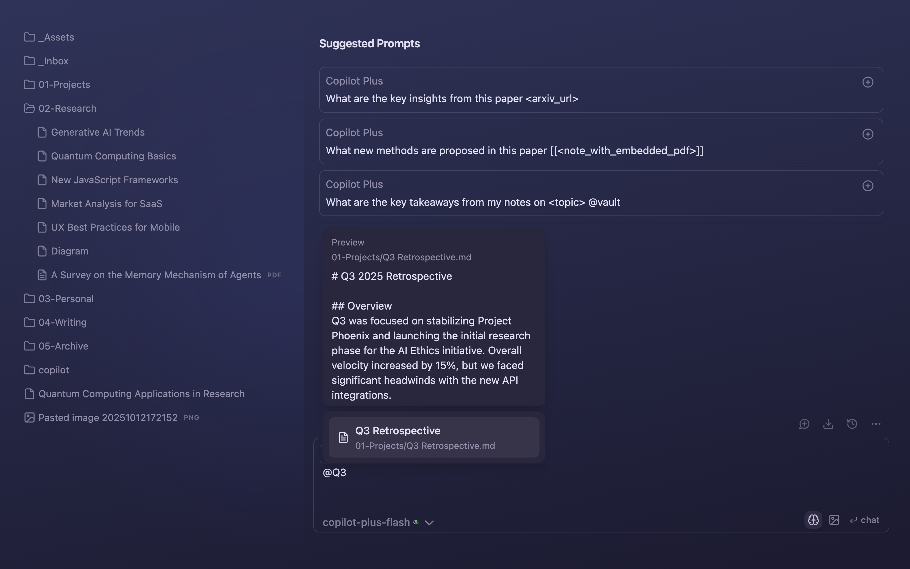 obsidian-copilot screenshot 3