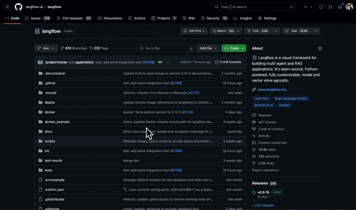 langflow screenshot 1