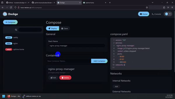 dockge screenshot 3