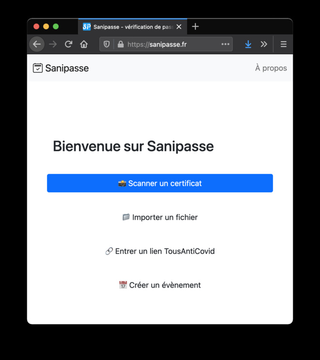 sanipasse screenshot 1