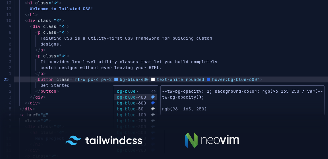 tailwind-tools.nvim screenshot 1