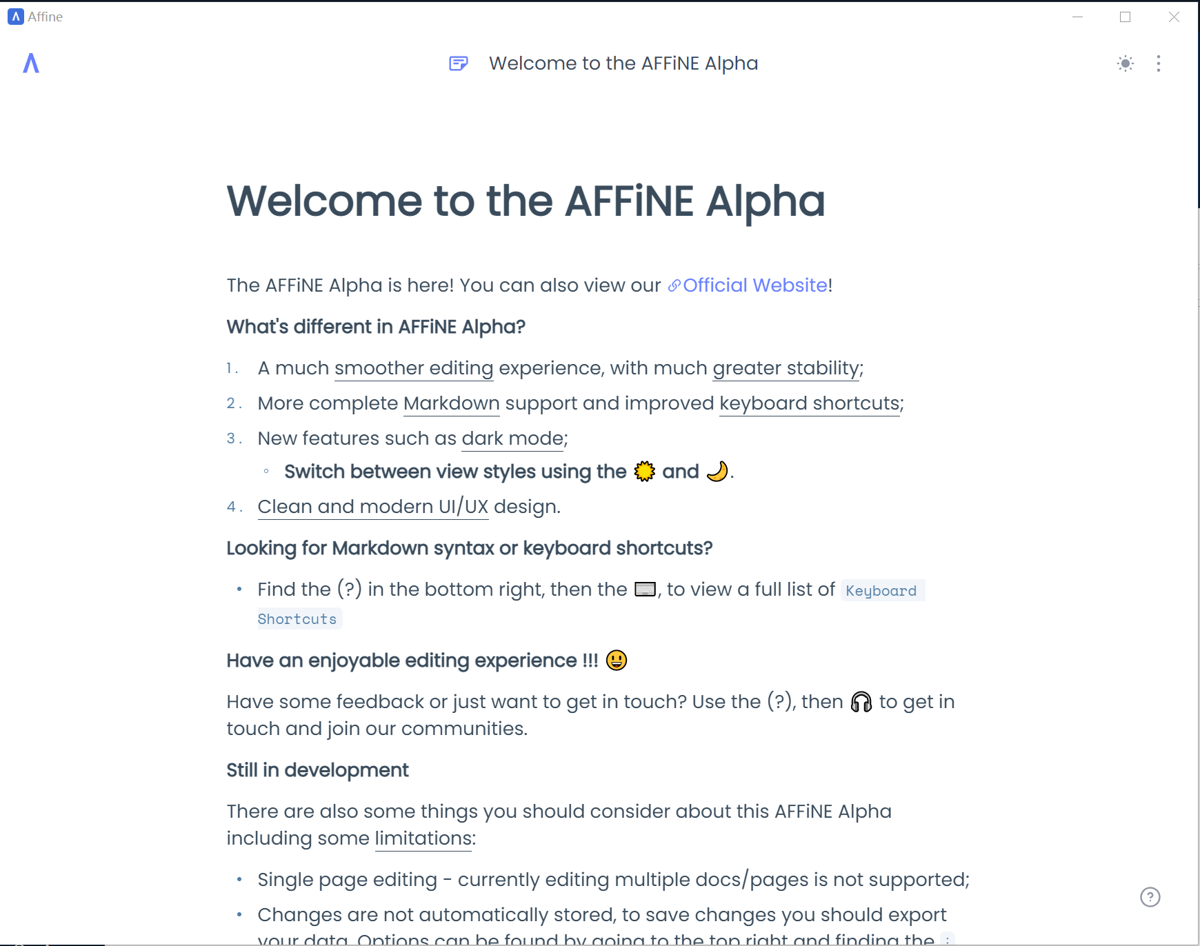 affine-client screenshot 1