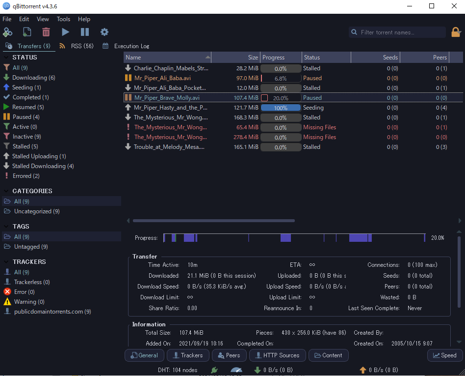 qBittorrentDarktheme screenshot 1