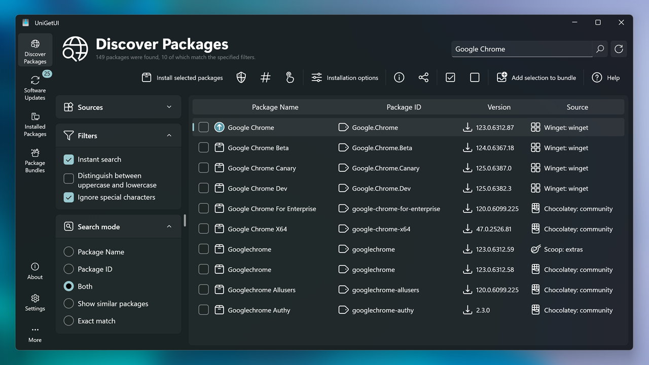 WingetUI screenshot 4