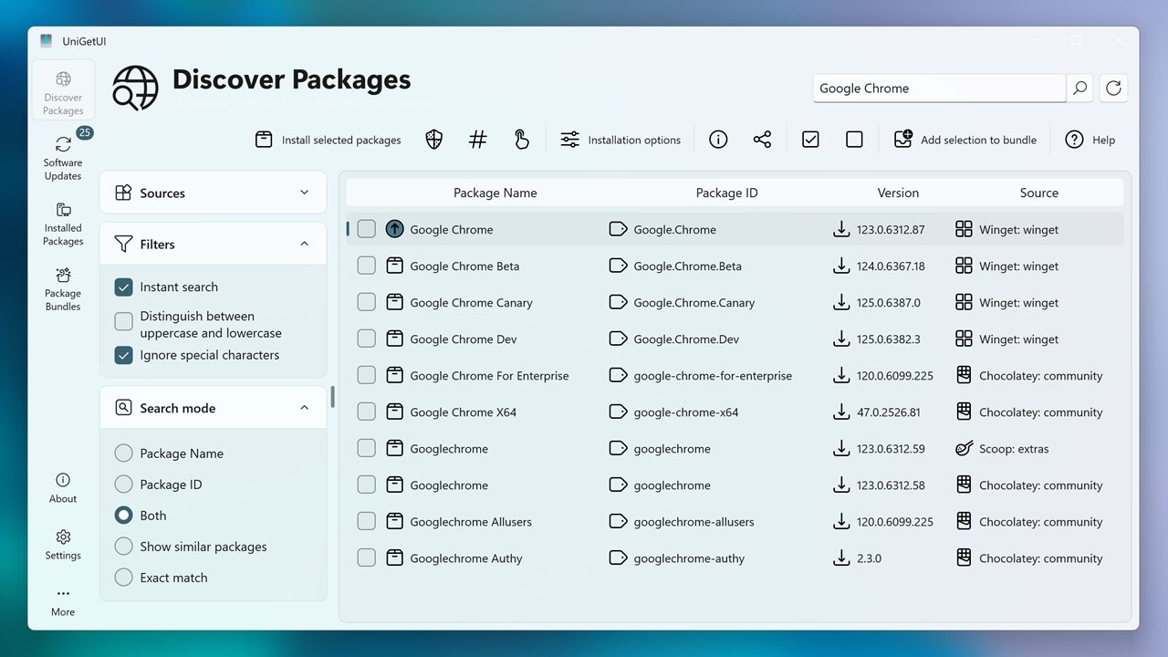 WingetUI screenshot 5