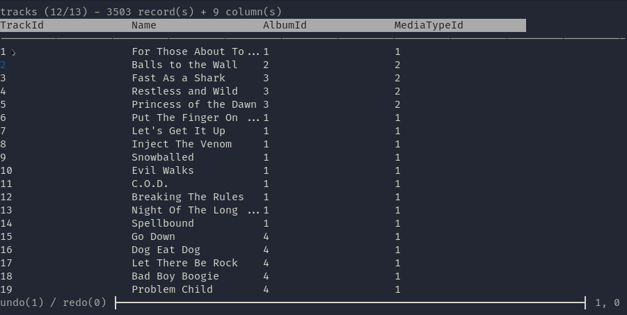 termdbms screenshot 3