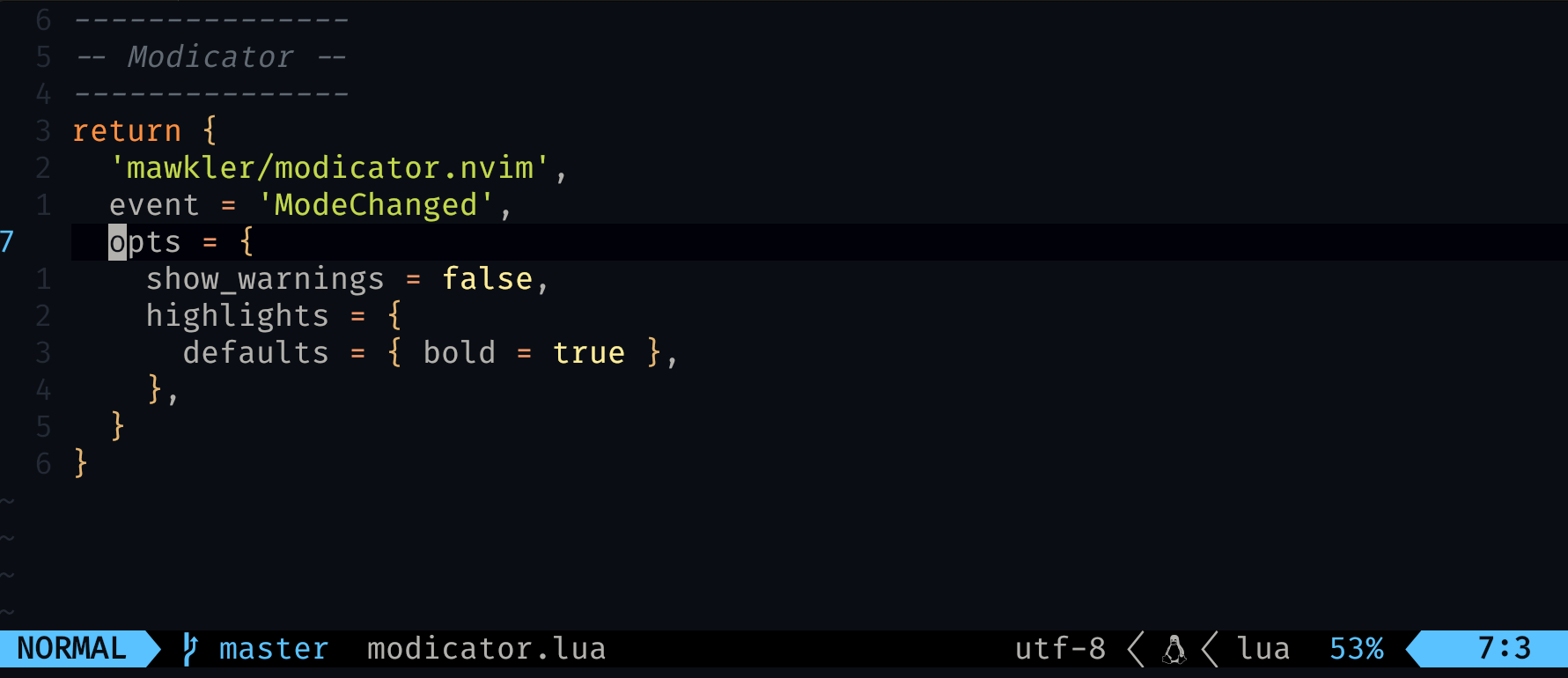 modicator.nvim screenshot 2
