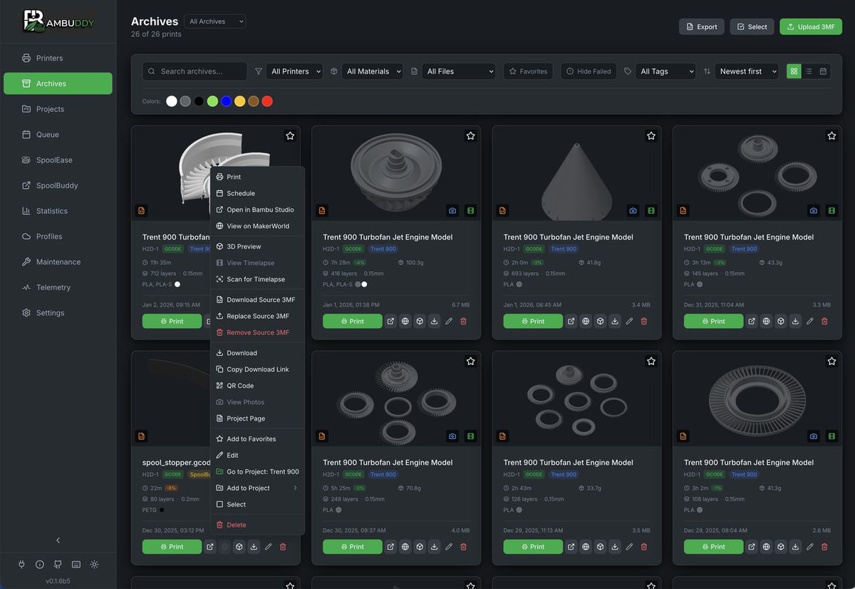 bambuddy screenshot 4