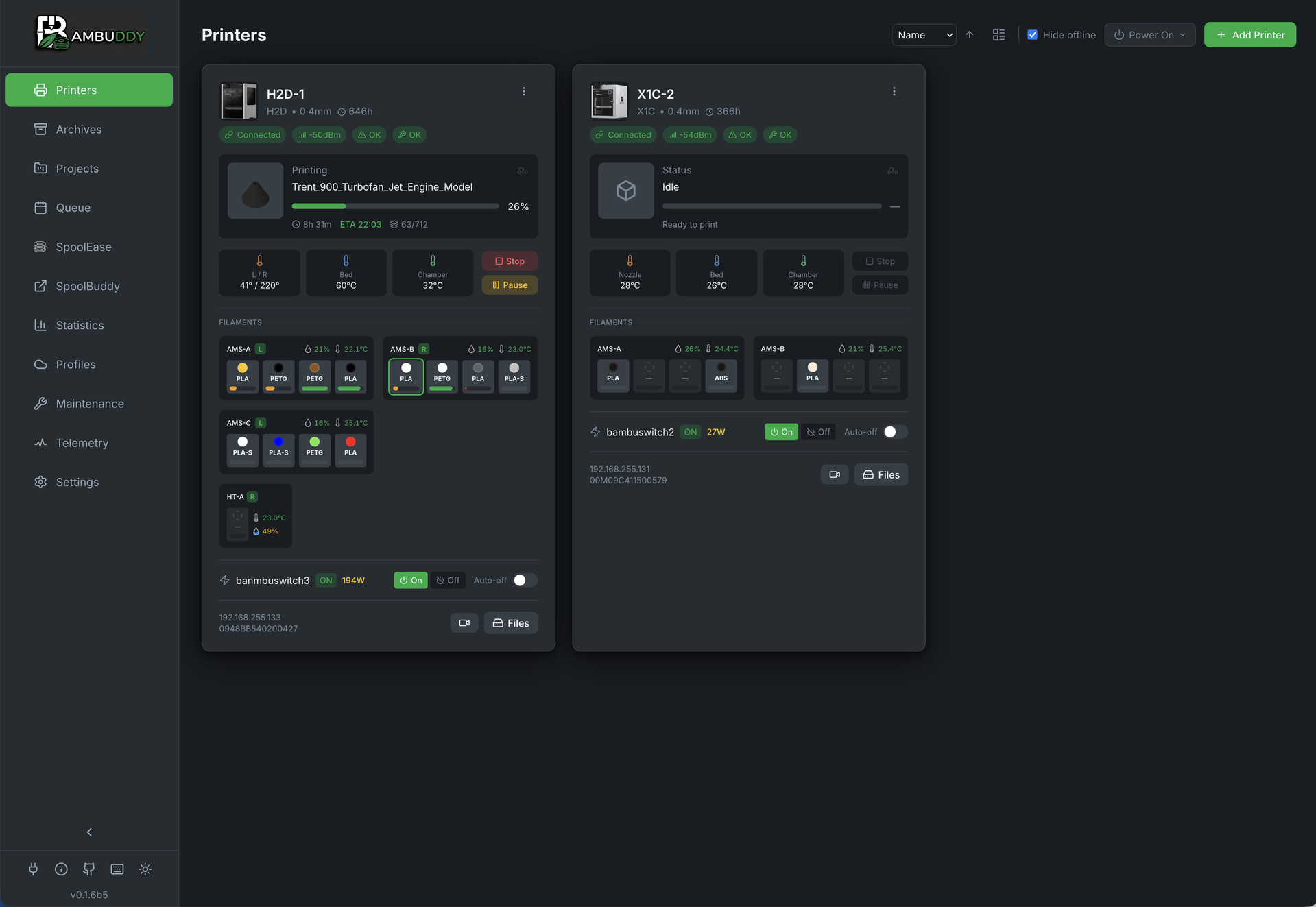 bambuddy screenshot 3