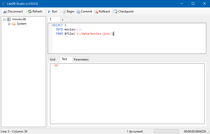 LiteDB screenshot 1