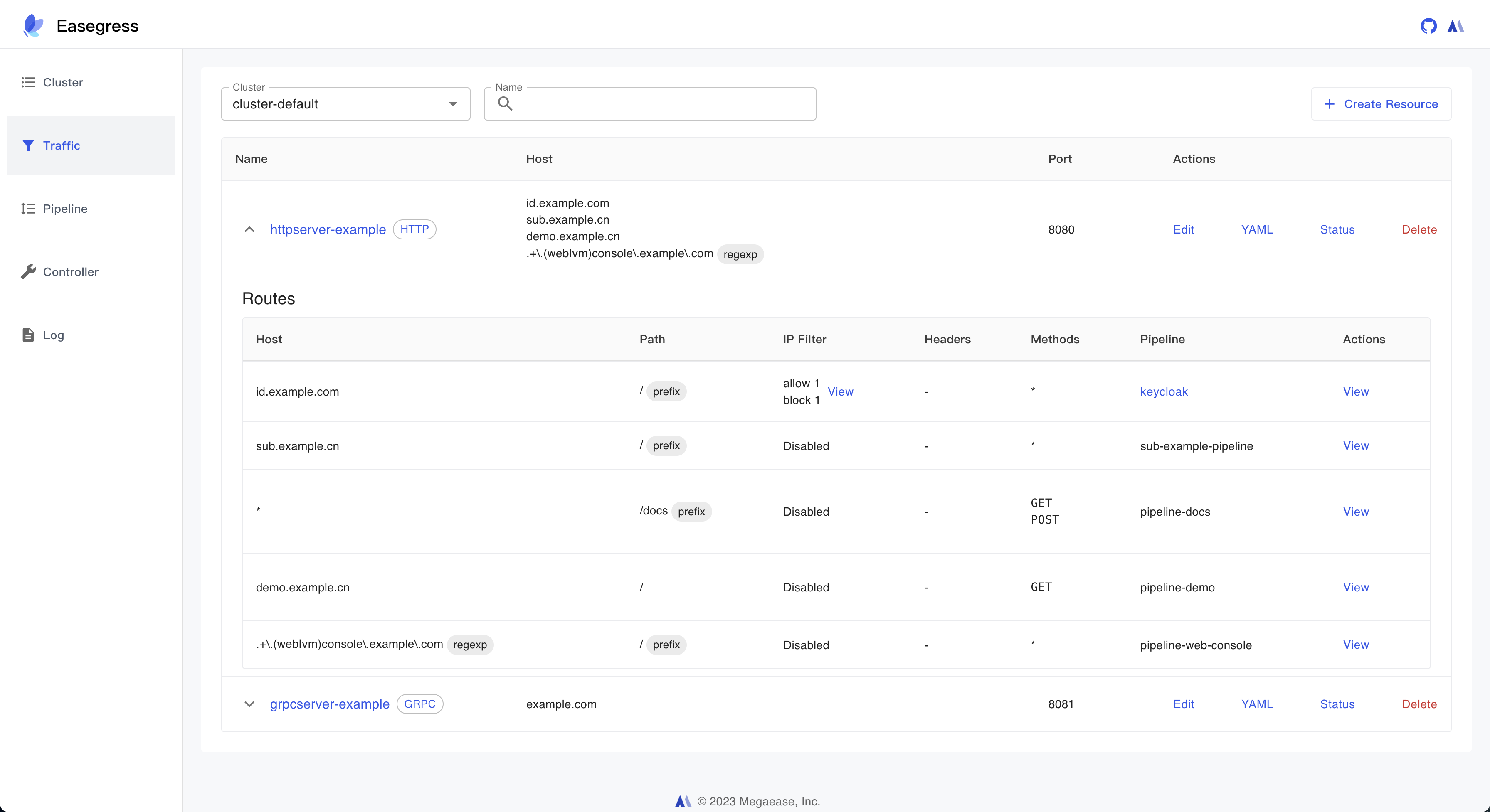 easegress screenshot 4
