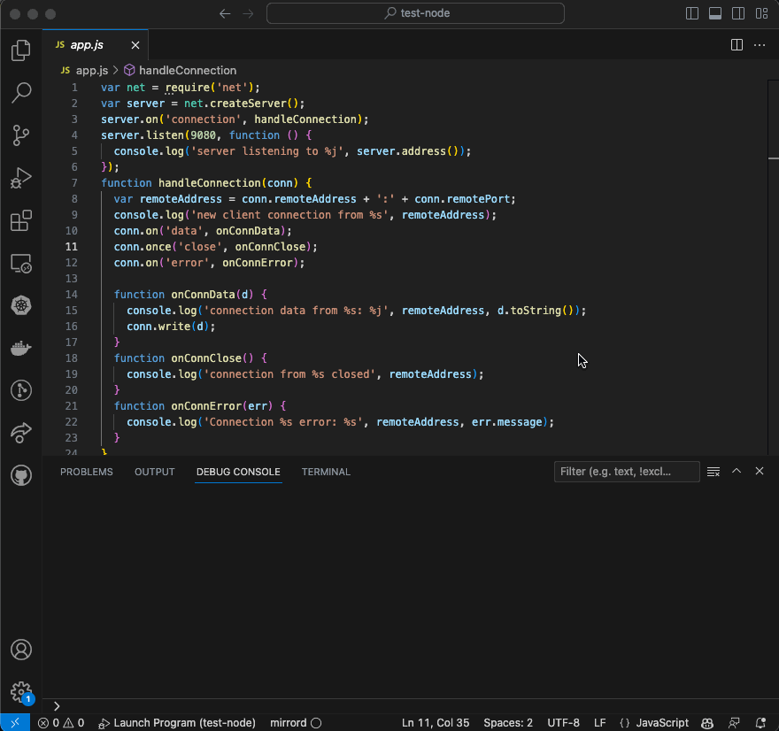 mirrord screenshot 1