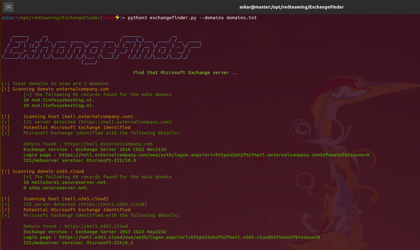 ExchangeFinder screenshot 2