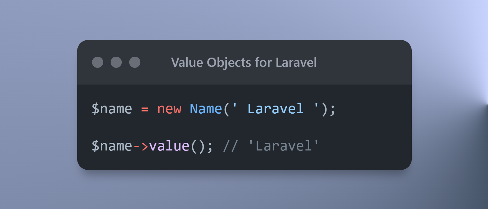 laravel-value-objects screenshot 1