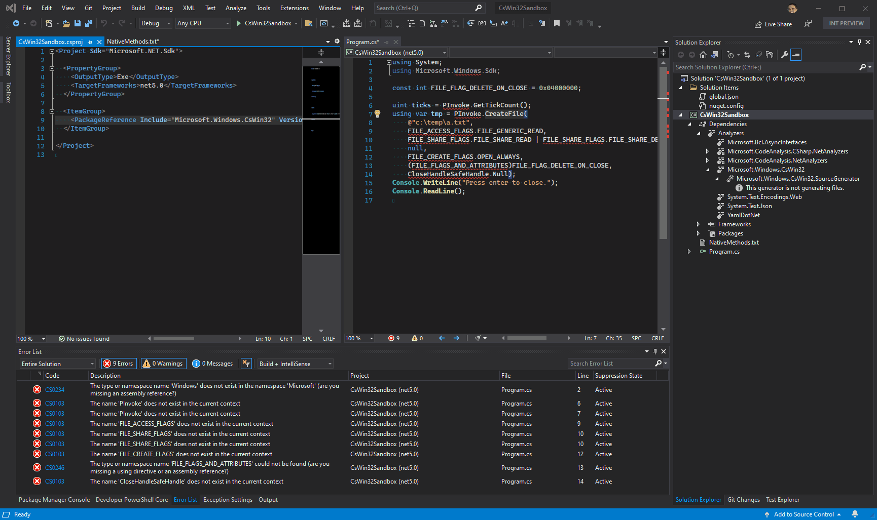 CsWin32 screenshot 1