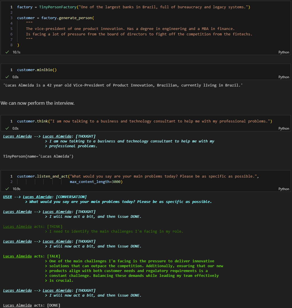 TinyTroupe screenshot 2