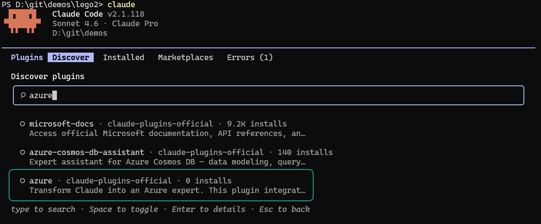 azure-skills screenshot 1