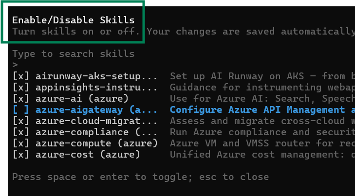 azure-skills screenshot 5