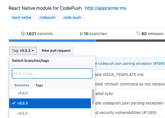 react-native-code-push screenshot 2