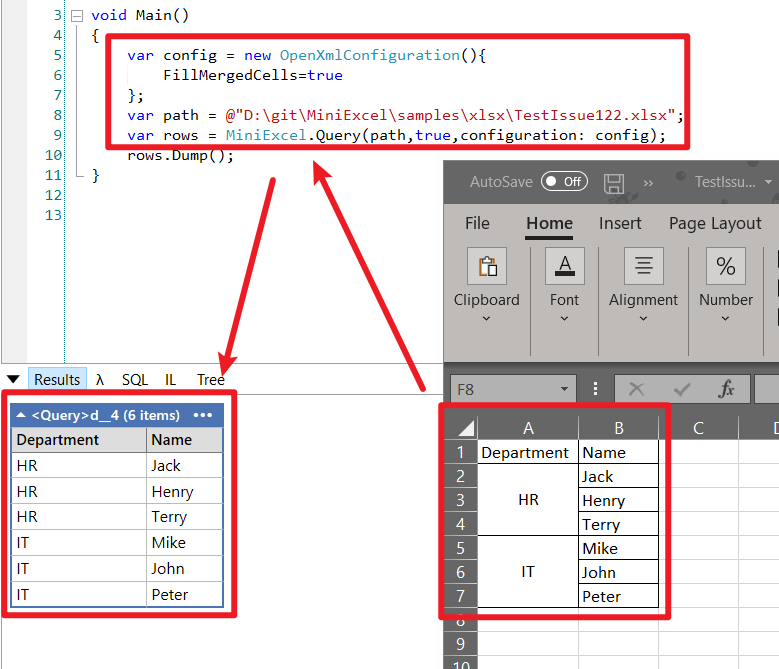 MiniExcel screenshot 5