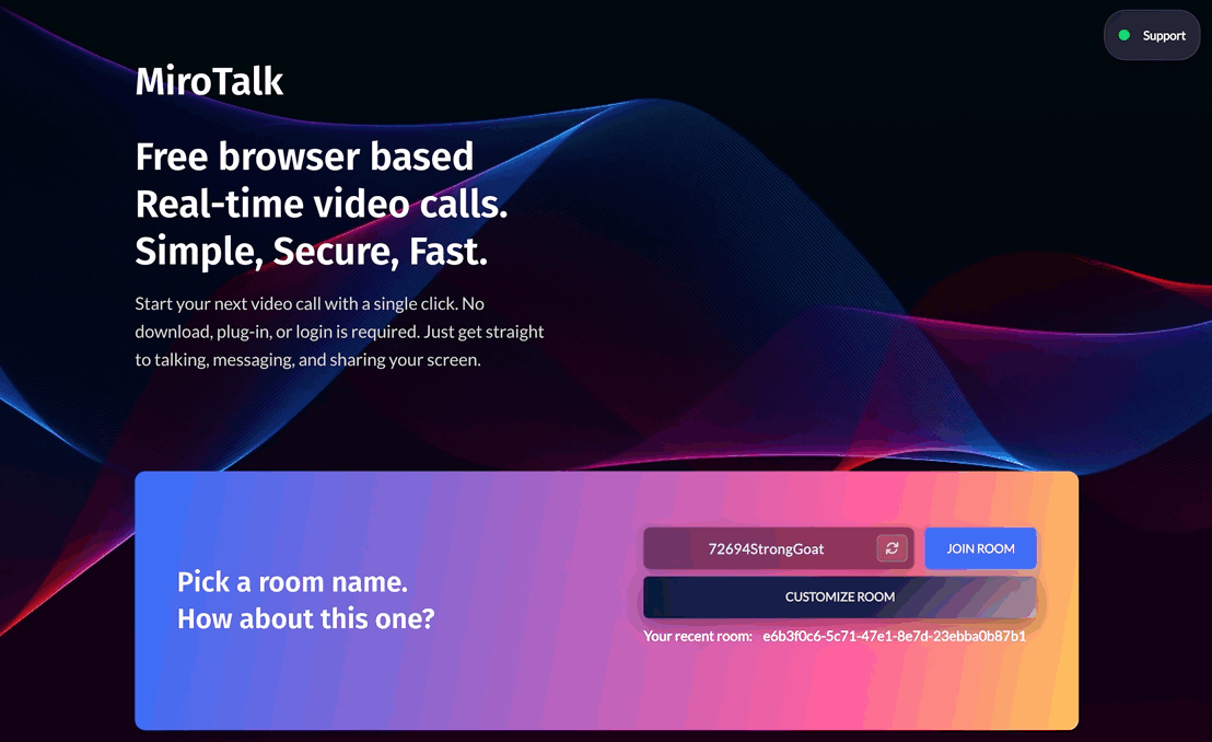 mirotalk screenshot 1