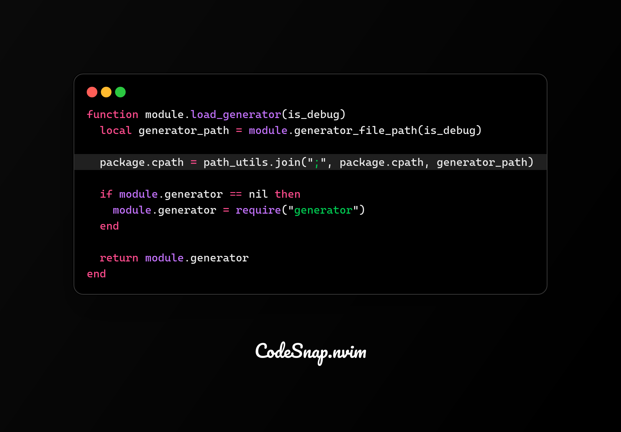 codesnap.nvim screenshot 2