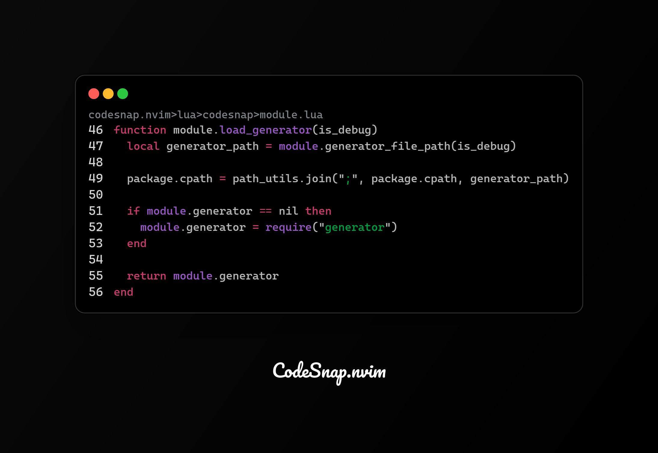 codesnap.nvim screenshot 4