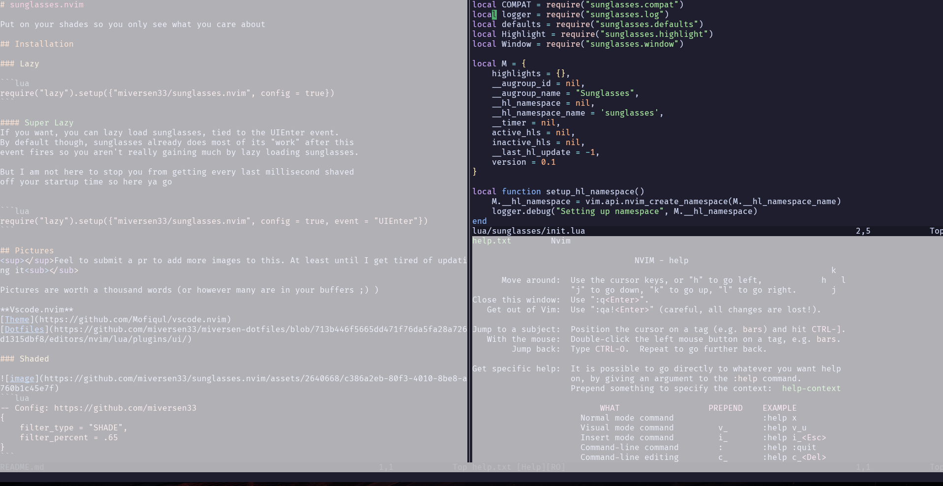 sunglasses.nvim screenshot 5