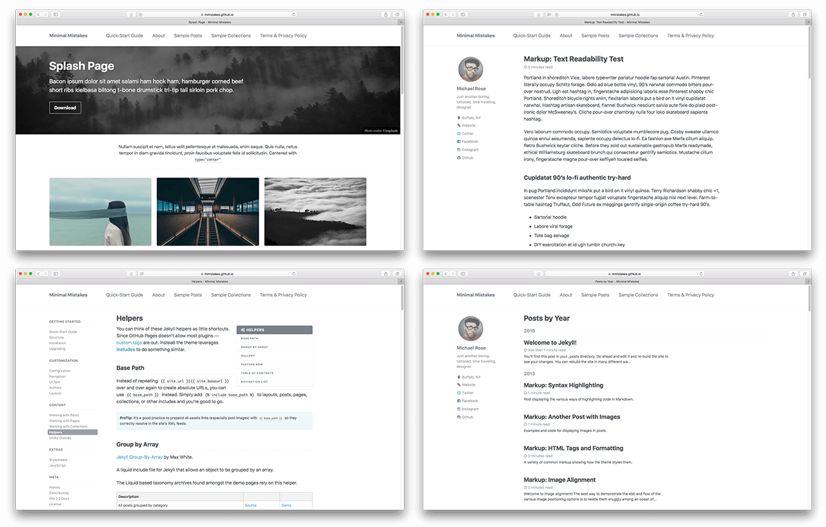 minimal-mistakes screenshot 2