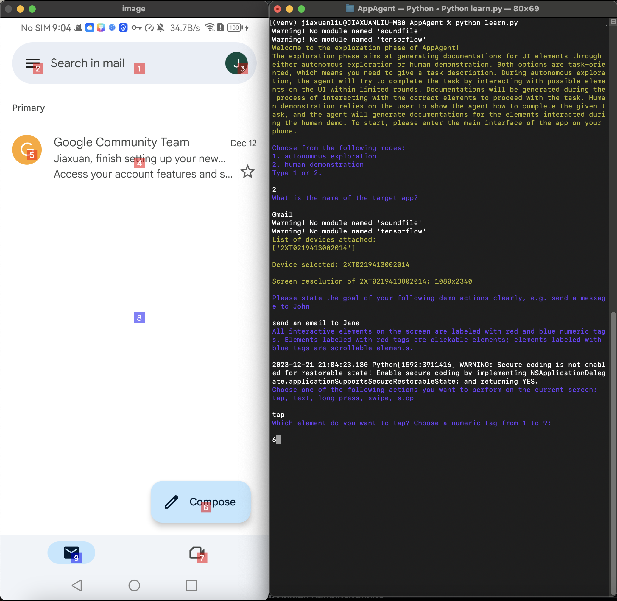 AppAgent screenshot 2