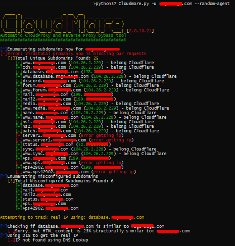 Cloudmare screenshot 1