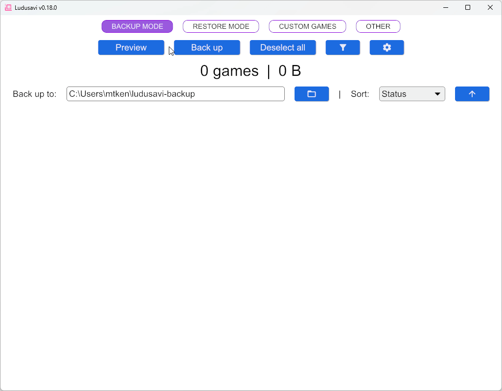 ludusavi screenshot 1