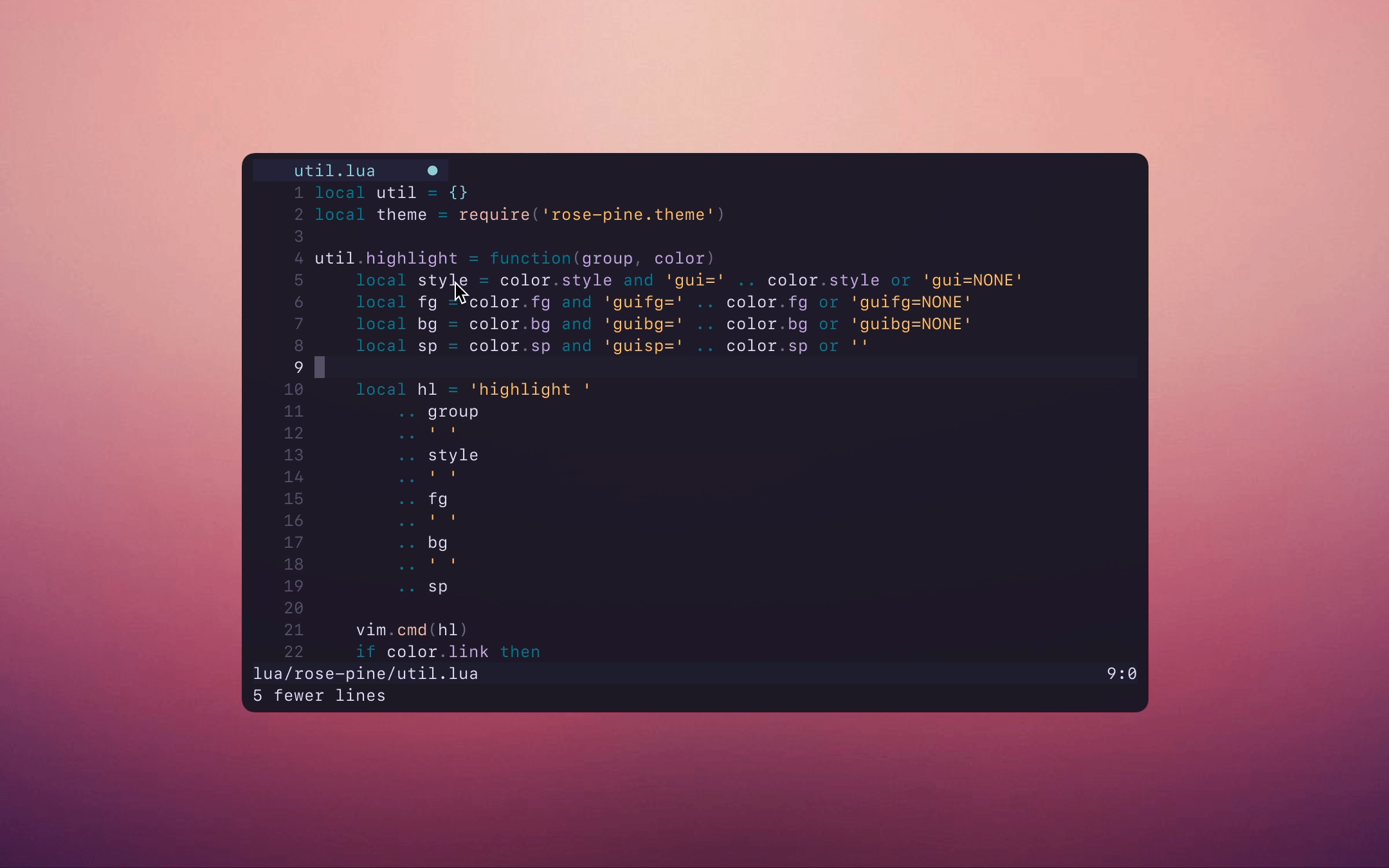 modes.nvim screenshot 1