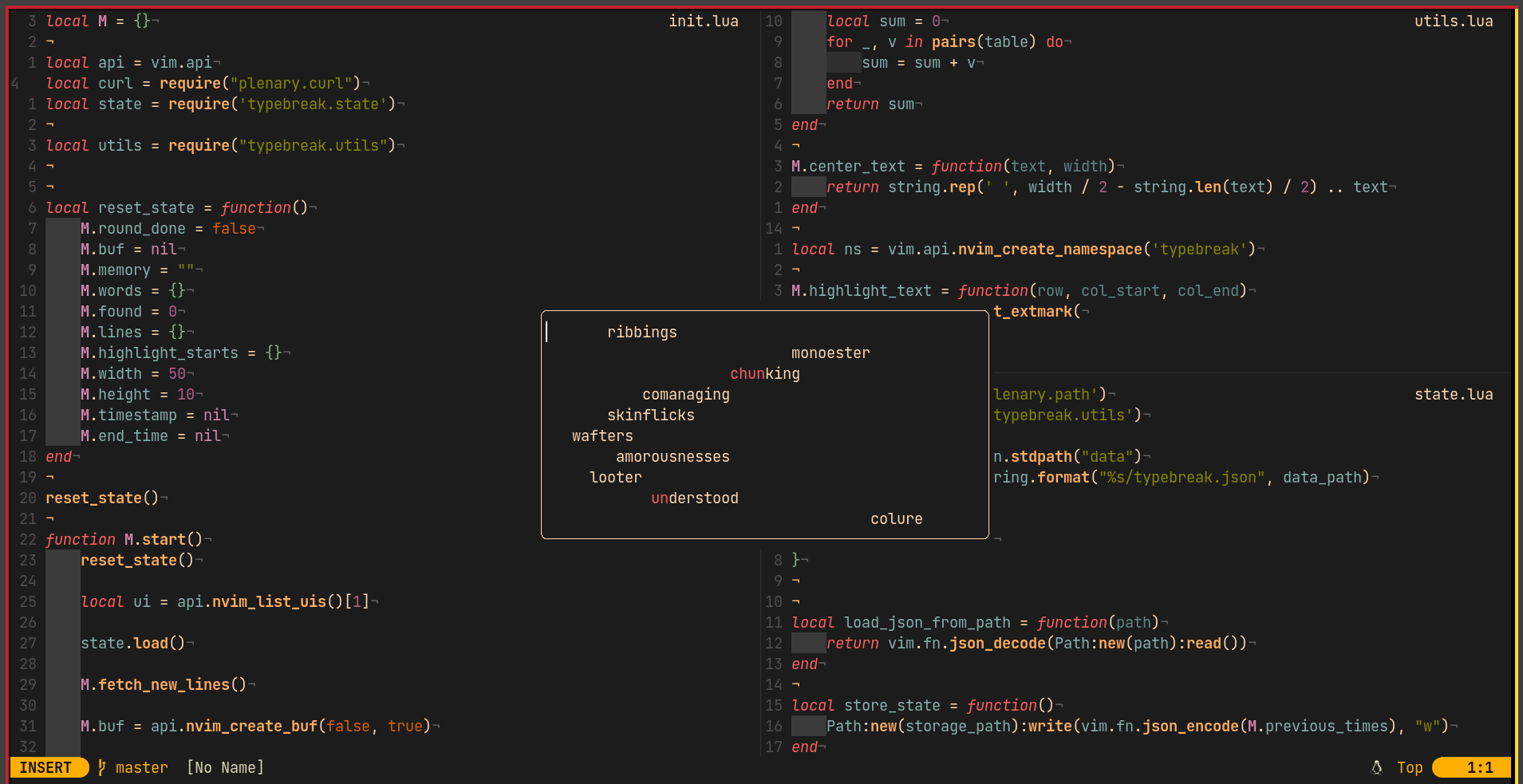 typebreak.nvim screenshot 1