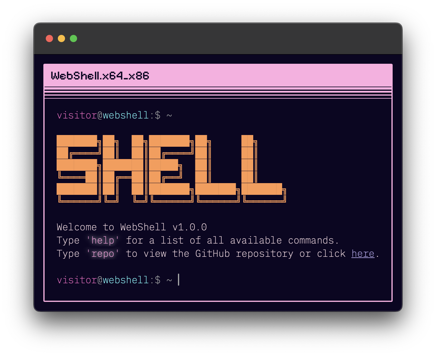 webshell screenshot 1
