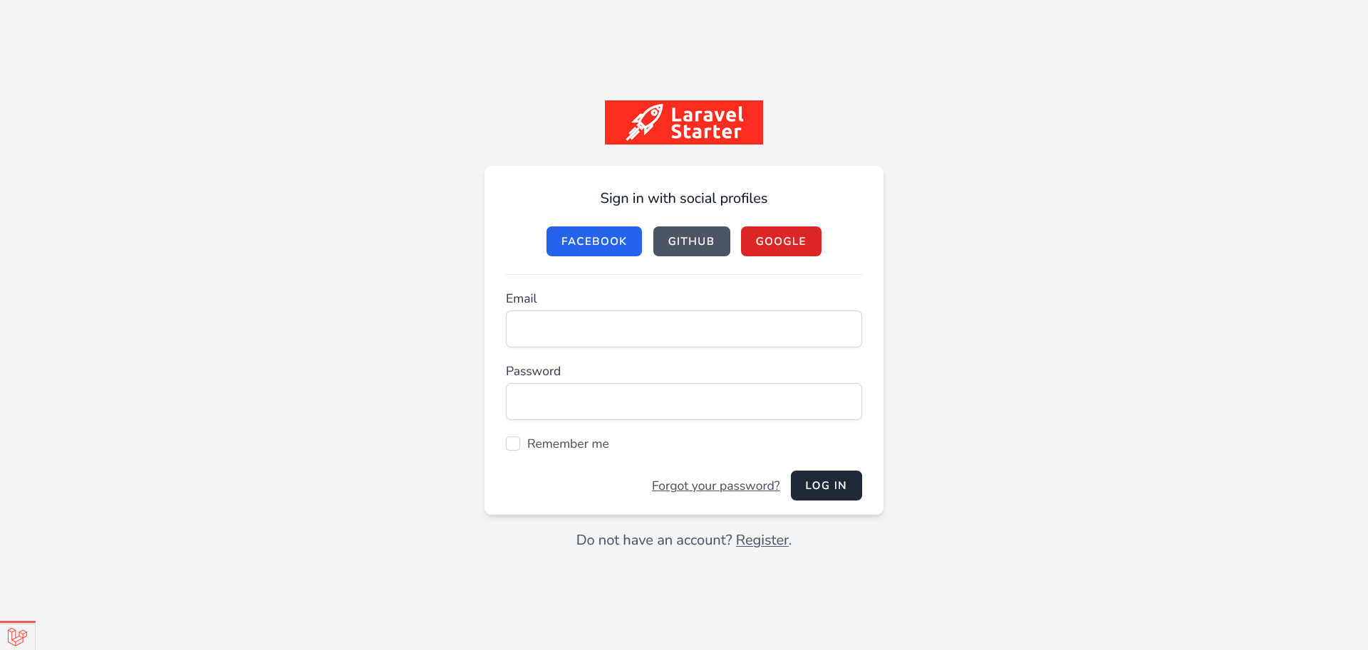 laravel-starter screenshot 4