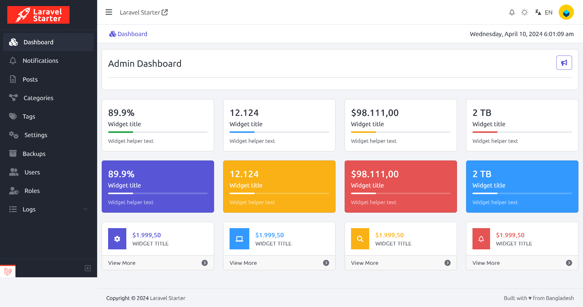 laravel-starter screenshot 7
