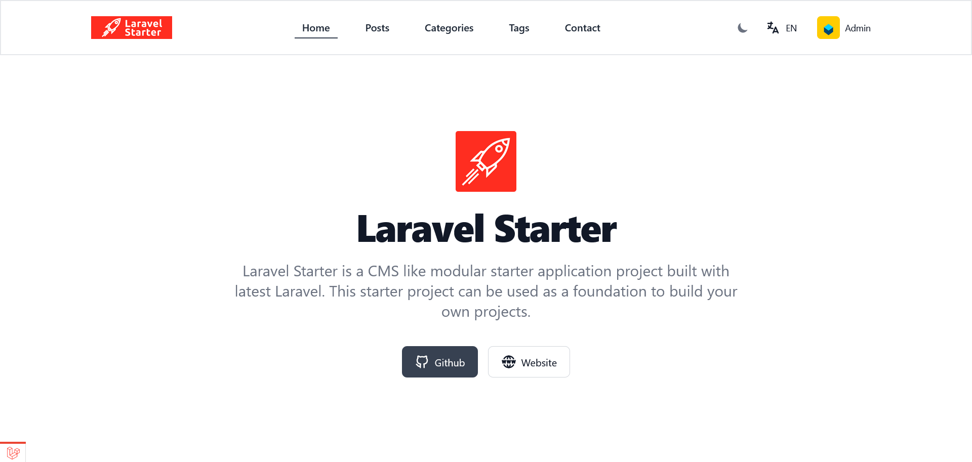 laravel-starter screenshot 3
