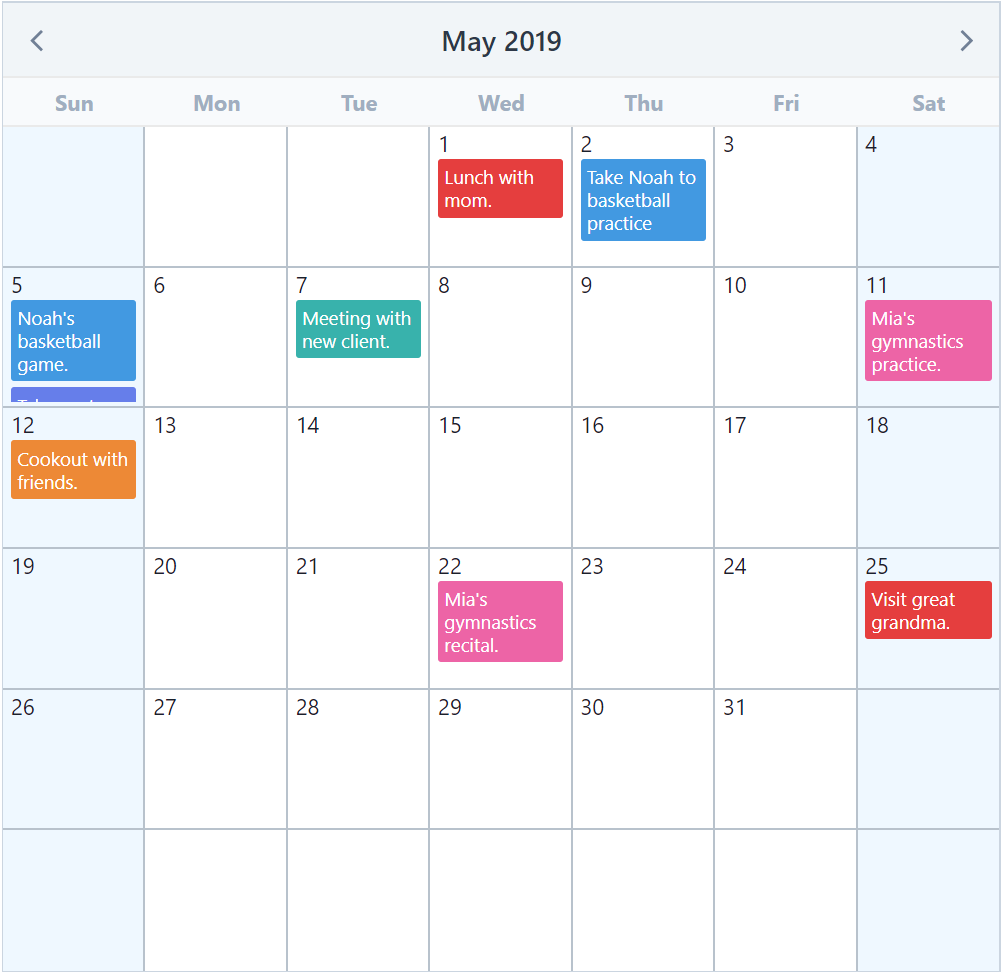 v-calendar screenshot 3