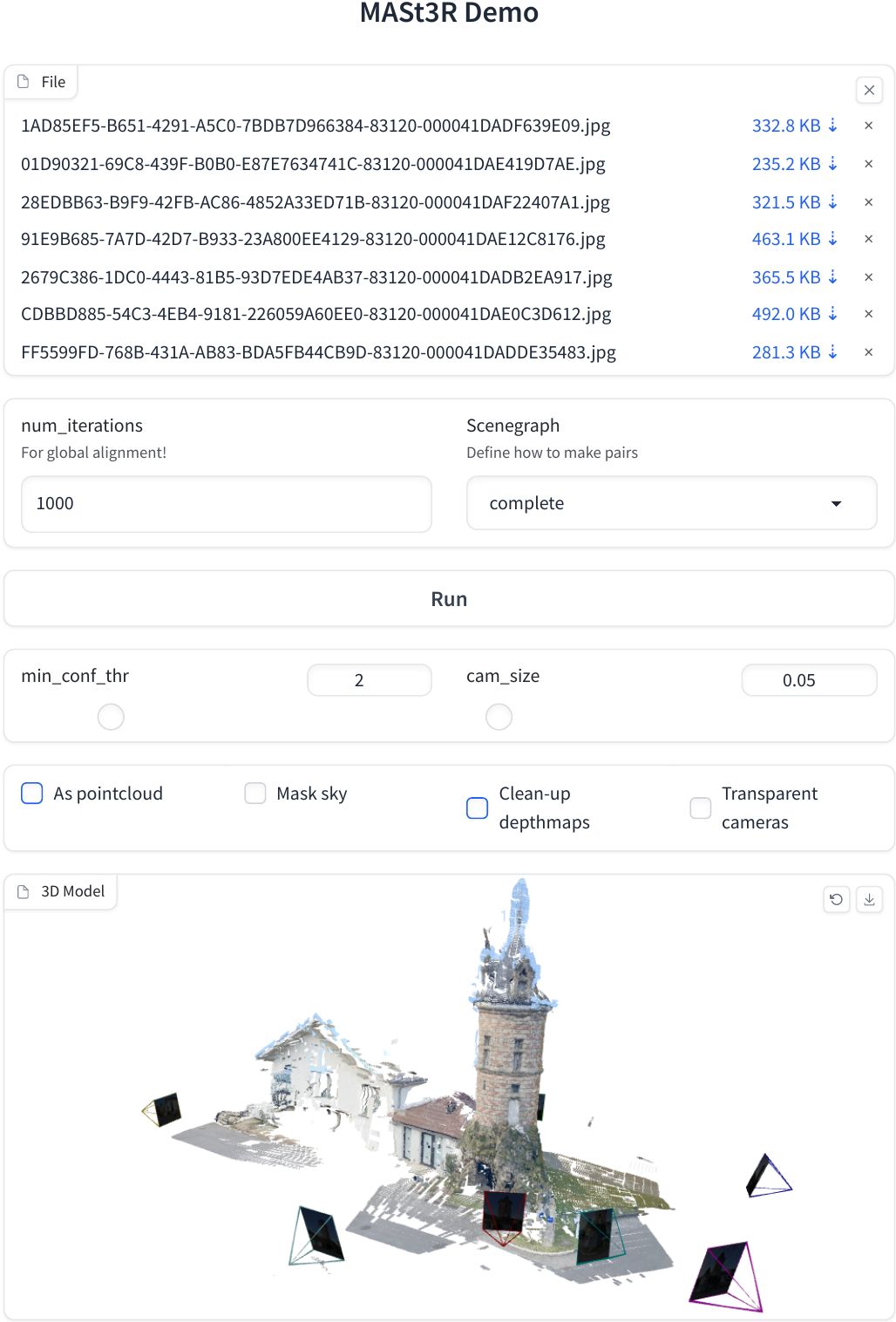 mast3r screenshot 4