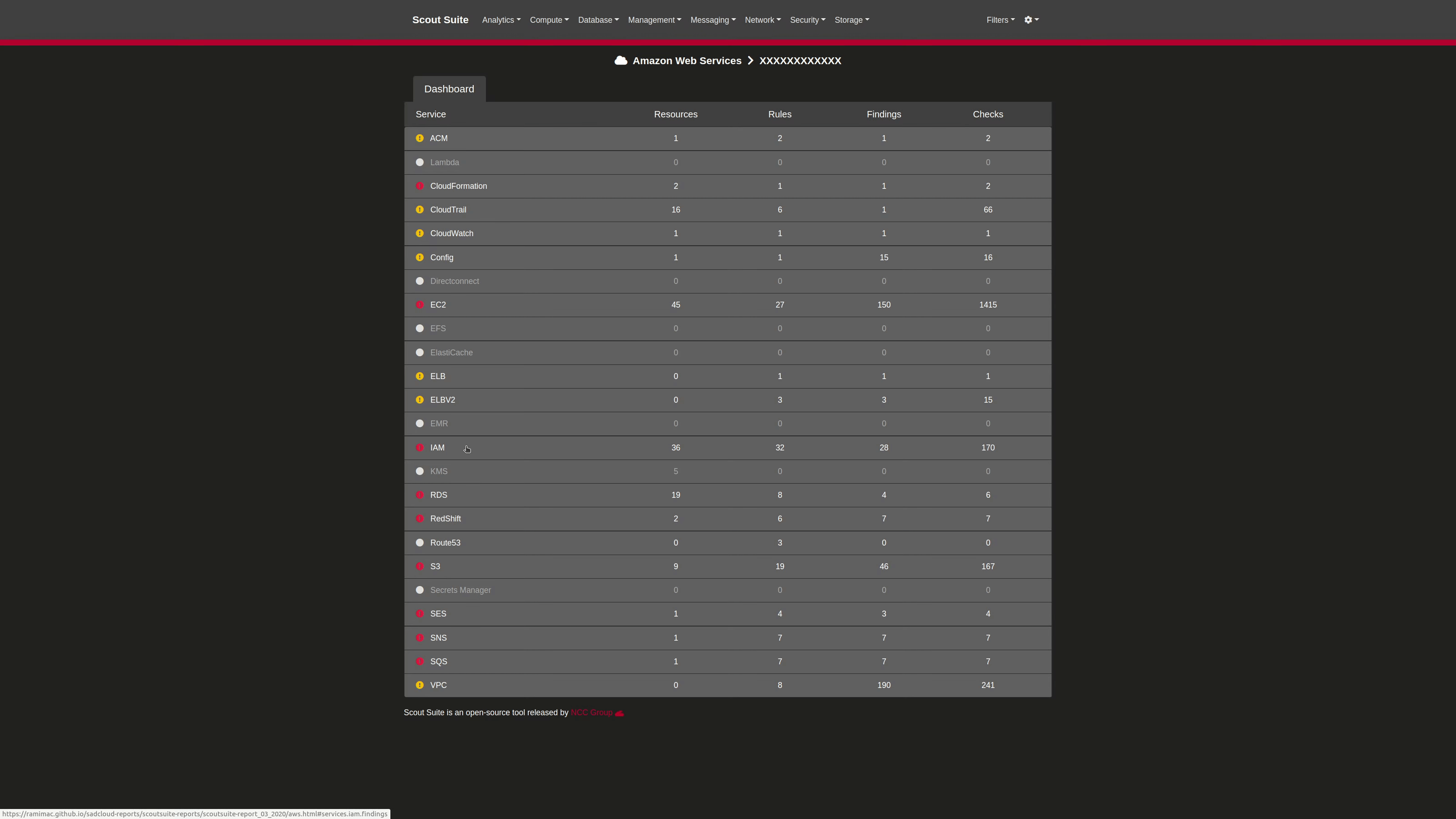 ScoutSuite screenshot 3