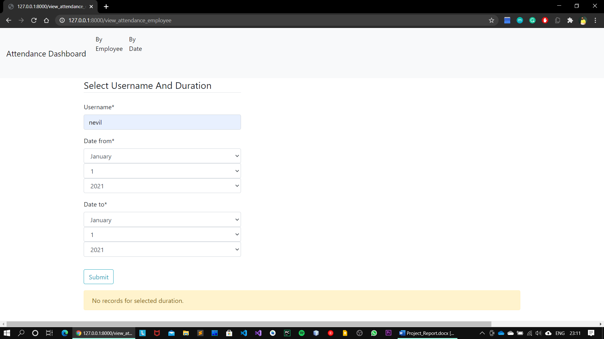 Attendance-Management-System-Using-Face-Recognition screenshot 9