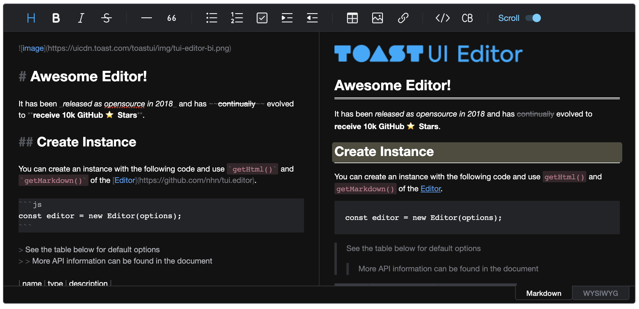 tui.editor screenshot 1