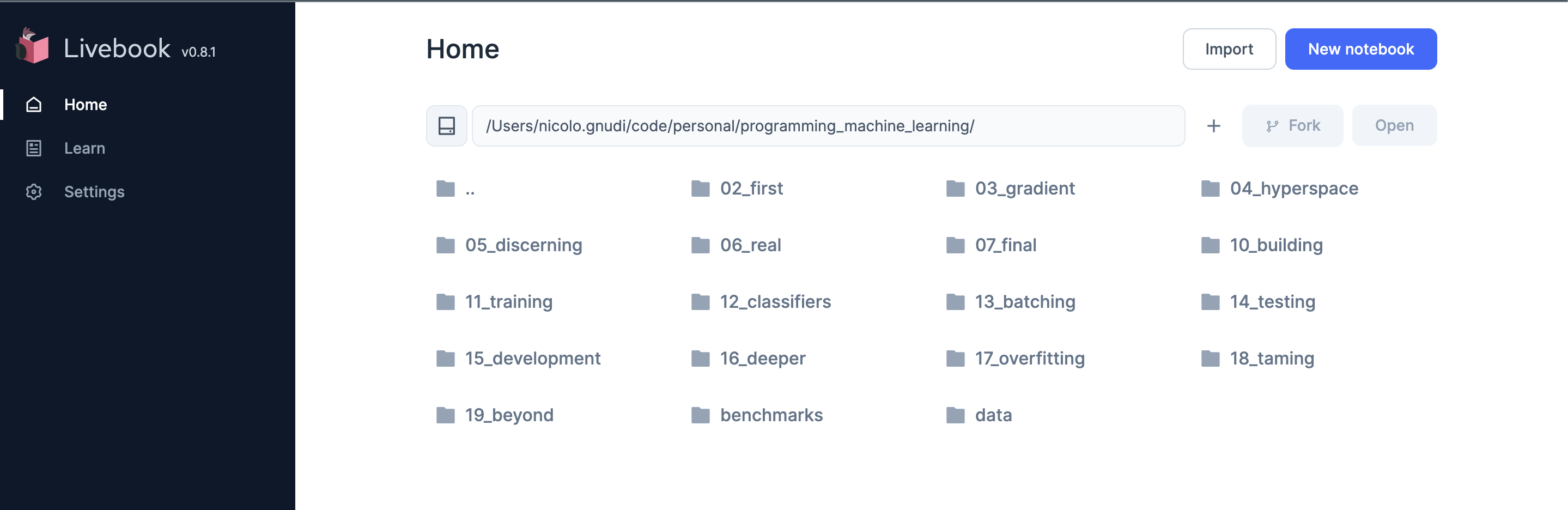 programming-machine-learning-livebooks screenshot 1